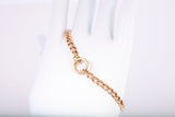 Ladies 14k Yellow Gold Curb Link Bracelet SZ 6.5