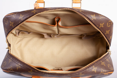 Authentic LOUIS VUITTON Monogram Canvas Deauville Top Handle Bag