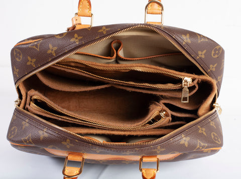Authentic LOUIS VUITTON Monogram Canvas Deauville Top Handle Bag