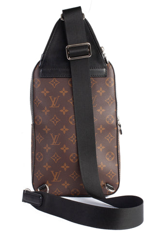 Authentic Louis Vuitton Monogram Macassar Avenue Sling Bag