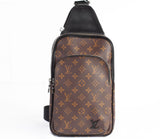 Authentic Louis Vuitton Monogram Macassar Avenue Sling Bag