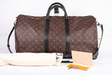 Authentic Louis Vuitton Keepall Bandouliere 55 Monogram Macassar