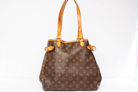 Authentic Louis Vuitton Monogram Canvas Batignolles Vertical Shoulder Bag