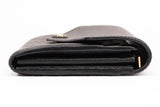 Authentic Louis Vuitton Black Monogram Empreinte Leather Sarah Wallet