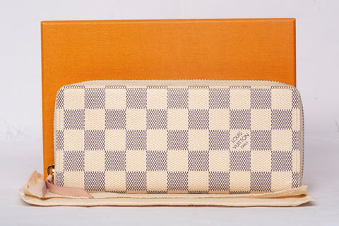 Authentic Louis Vuitton Damier Azur Clemence Wallet