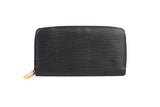 Authentic Louis Vuitton Epi Clemence Wallet Black Wallet