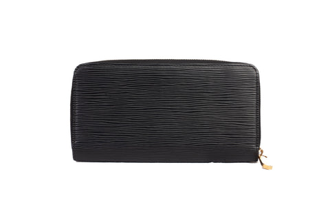 Authentic Louis Vuitton Epi Clemence Wallet Black Wallet