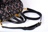 Authentic Louis Vuitton Black & Pink Monogram Fall for You Speedy Bandouliere 25 Shoulder Bag