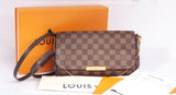 Authentic Louis Vuitton Favorite MM Damier Ebene Crossbody Bag