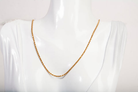 Ladies 18k Yellow Gold Rope Style Chain 16"