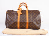 Authentic Louis Vuitton Keepall 45 Monogram Duffle Bag