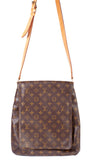 Authentic Louis Vuitton Monogram Canvas Musette GM Shoulder Bag