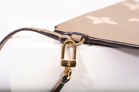 Authentic Bicolor Louis Vuitton Giant Monogram Empreinte Neonoe Pochette