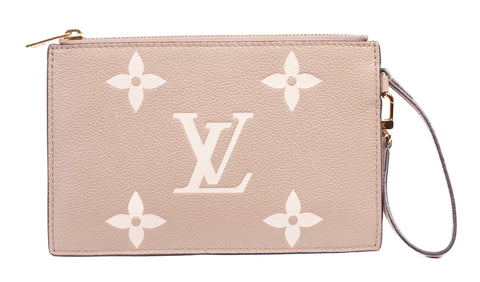 Authentic Bicolor Louis Vuitton Giant Monogram Empreinte Neonoe Pochette