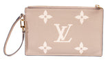 Authentic Bicolor Louis Vuitton Giant Monogram Empreinte Neonoe Pochette