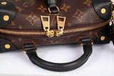 Authentic Louis Vuitton Black/Brown Monogram Petite Malle Souple Shoulder Bag