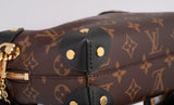 Authentic Louis Vuitton Black/Brown Monogram Petite Malle Souple Shoulder Bag