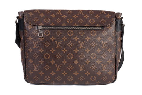 Authentic Louis Vuitton Monogram Macassar Christopher Messenger Bag