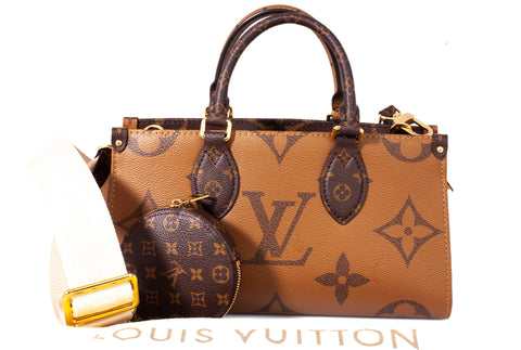 Authentic Louis Vuitton Reverse Monogram Giant ONTHEGO East West Crossbody Bag
