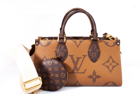 Authentic Louis Vuitton Reverse Monogram Giant ONTHEGO East West Crossbody Bag