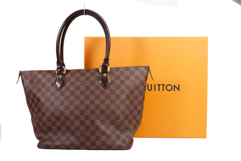 Authentic Louis Vuitton Damier Ebene Saleya MM Tote Bag