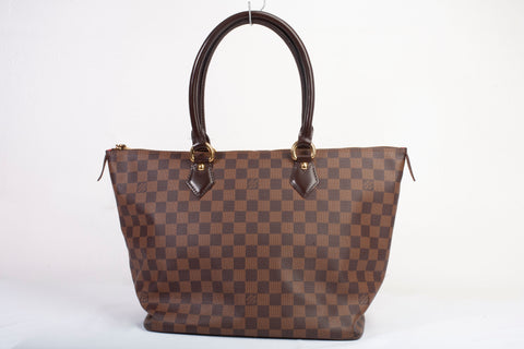 Authentic Louis Vuitton Damier Ebene Saleya MM Tote Bag