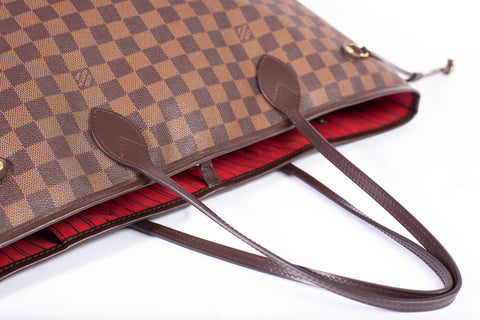 Authentic Louis Vuitton Damier Ebene Coated Canvas Neverfull GM Tote
