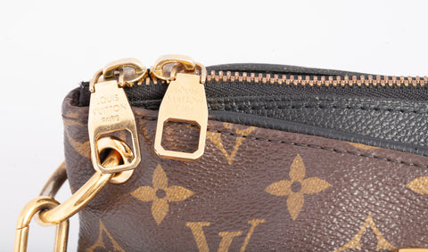 Authentic Black Louis Vuitton Monogram Canvas Pallas Tote Bag