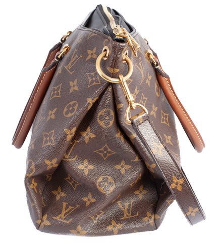 Authentic Black Louis Vuitton Monogram Canvas Pallas Tote Bag