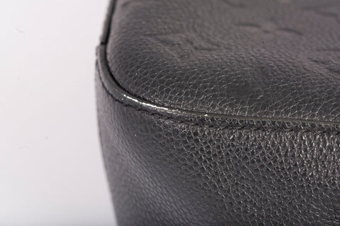 Authentic Black Louis Vuitton Empreinte Leather Saintonge Crossbody Bag