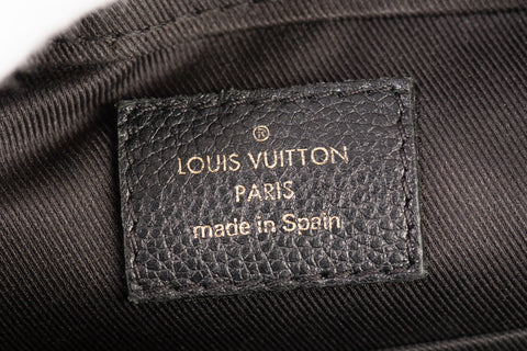 Authentic Black Louis Vuitton Empreinte Leather Saintonge Crossbody Bag