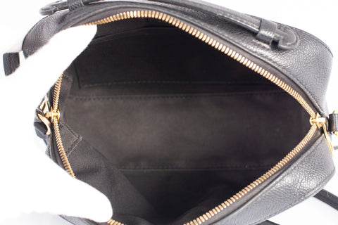 Authentic Black Louis Vuitton Empreinte Leather Saintonge Crossbody Bag