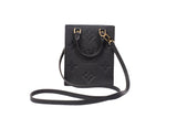 Authentic Louis Vuitton Giant Monogram Empreinte Sac Plat BB Shoulder Bag