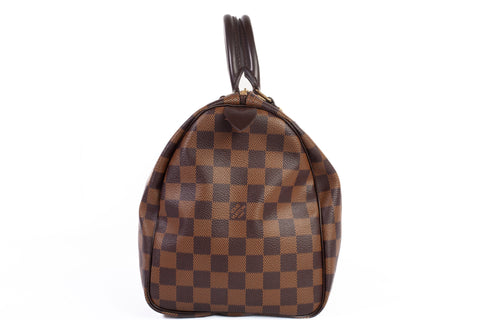 Authentic Louis Vuitton Damier Ebene Speedy 30 Handbag