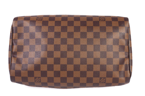 Authentic Louis Vuitton Damier Ebene Speedy 30 Handbag