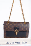 Authentic Black Louis Vuitton Monogram Victoire Shoulder Bag