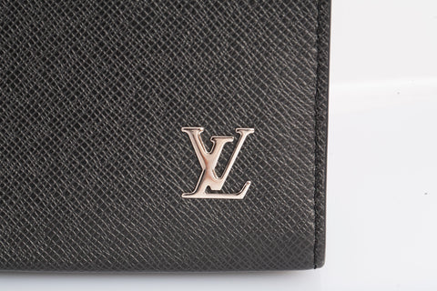 Authentic Louis Vuitton Pochette Voyage Pouch Black Tiaga Leather