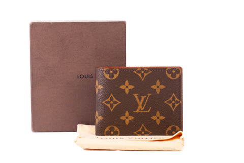 Authentic Louis Vuitton Monogram Mens Porte-Billets 3 Card Billfold Wallet