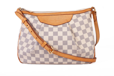 Authentic Louis Vuitton Damier Azur Siracusa PM Crossbody Bag
