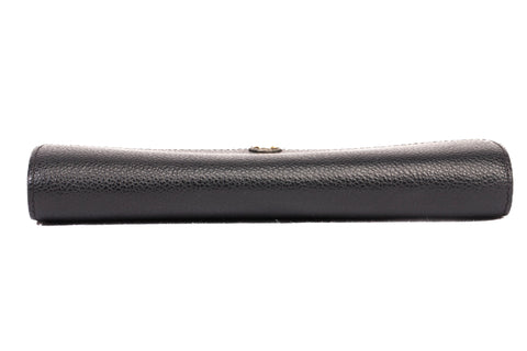 Authentic Louis Vuitton Black Monogram Empreinte Leather Sarah Wallet