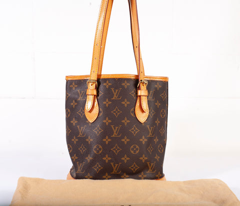 Authentic Louis Vuitton Monogram Canvas Petite Bucket Bag