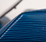 Authentic Louis Vuitton Black and Blue Epi Sac d'Epaule Bag