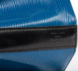 Authentic Louis Vuitton Black and Blue Epi Sac d'Epaule Bag