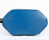 Authentic Louis Vuitton Black and Blue Epi Sac d'Epaule Bag