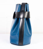 Authentic Louis Vuitton Black and Blue Epi Sac d'Epaule Bag