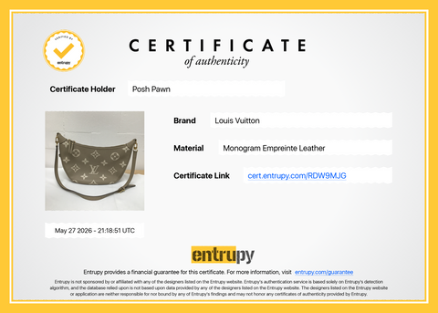 Authentic Louis Vuitton Empreinte Monogram Giant Loop Hobo Bag