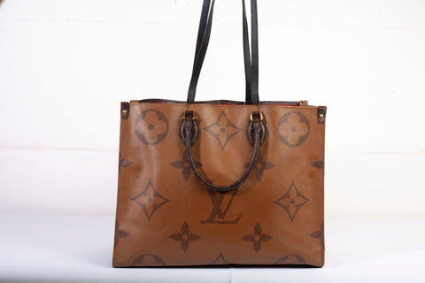 Authentic Louis Vuitton Monogram Reverse Giant ONTHEGO GM Tote Bag