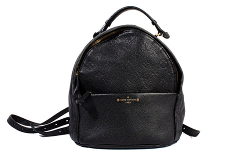 Authentic Louis Vuitton Sorbonne Monogram Black Empreinte Leather Backpack