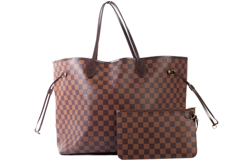 Authentic Louis Vuitton Damier Ebene MM Neverfull Tote Bag