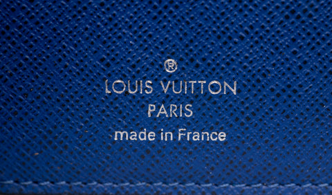 Authentic Louis Vuitton Monogram Taigarama Blue Pocket Organizer